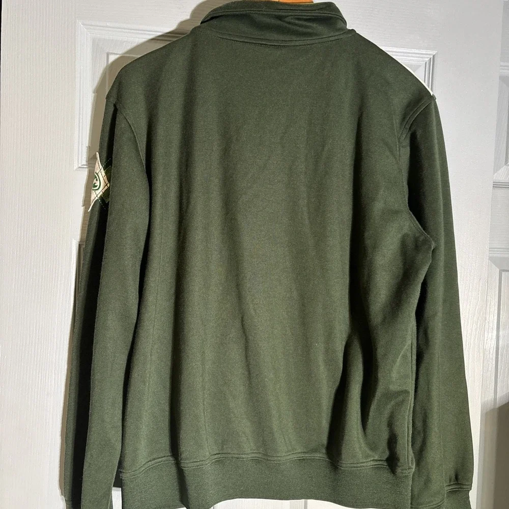 Billabong Nova Check Vintage Track Jacket Men's Large. Green Argyle.‎